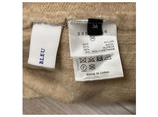 Autre Marque LE CIEL BLEU Pullover aus Alpaka-Mischung Beige - Ansicht 4