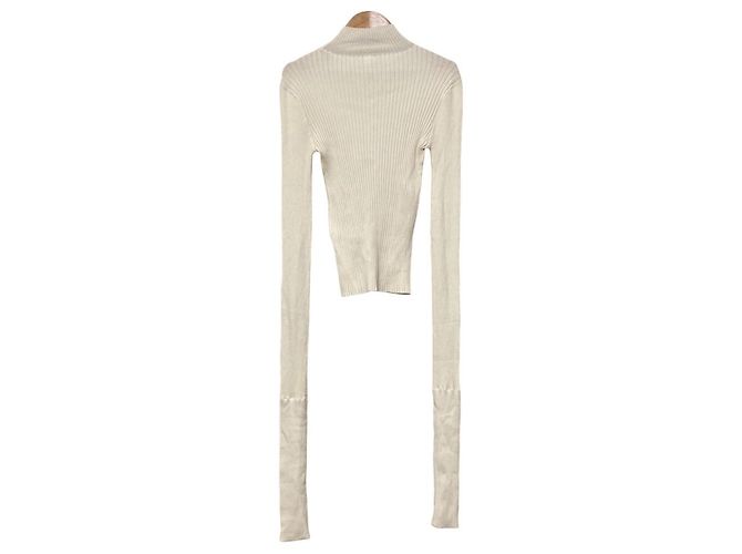 Autre Marque ELIN Strickpullover aus Seidenmischung mit hohem Ausschnitt Roh - Ansicht 2