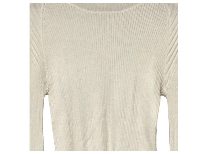 Autre Marque ELIN Strickpullover aus Seidenmischung mit hohem Ausschnitt Roh - Ansicht 3