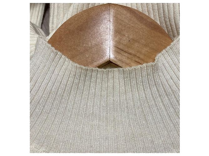 Autre Marque ELIN Strickpullover aus Seidenmischung mit hohem Ausschnitt Roh - Ansicht 6