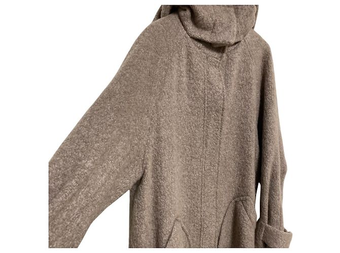 Autre Marque Abrigo de mezcla de lana y mohair MAISON SPECIAL Castaño - vista 2