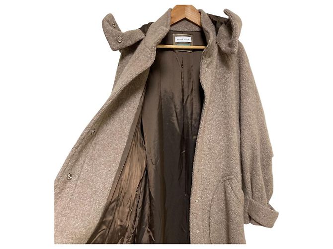 Autre Marque Abrigo de mezcla de lana y mohair MAISON SPECIAL Castaño - vista 3