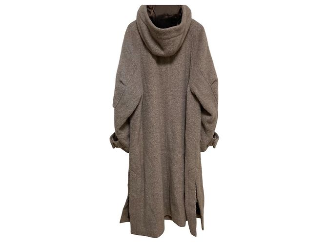 Autre Marque Abrigo de mezcla de lana y mohair MAISON SPECIAL Castaño - vista 4