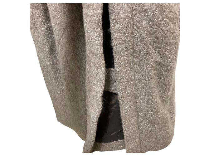 Autre Marque Abrigo de mezcla de lana y mohair MAISON SPECIAL Castaño - vista 5