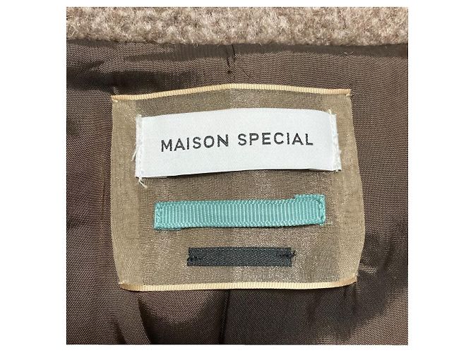 Autre Marque Abrigo de mezcla de lana y mohair MAISON SPECIAL Castaño - vista 6