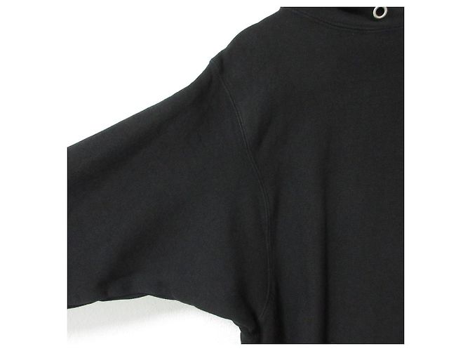 Autre Marque ATON GARMENT DYE URAKE Hoodie Schwarz - Ansicht 4