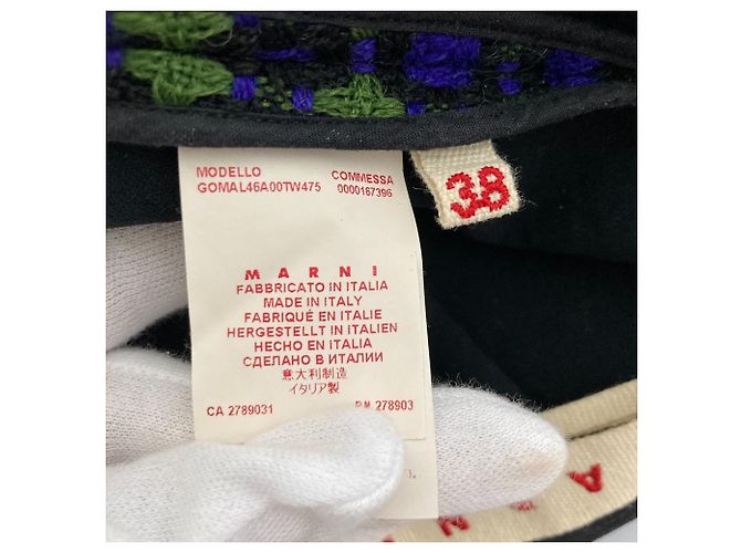 Falda de tweed Marni Azul Verde - vista 6
