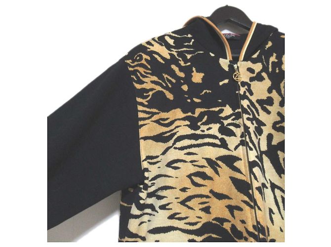 Autre Marque Abrigo con capucha LEONARD FASHION estampado animal Negro Beige - vista 3