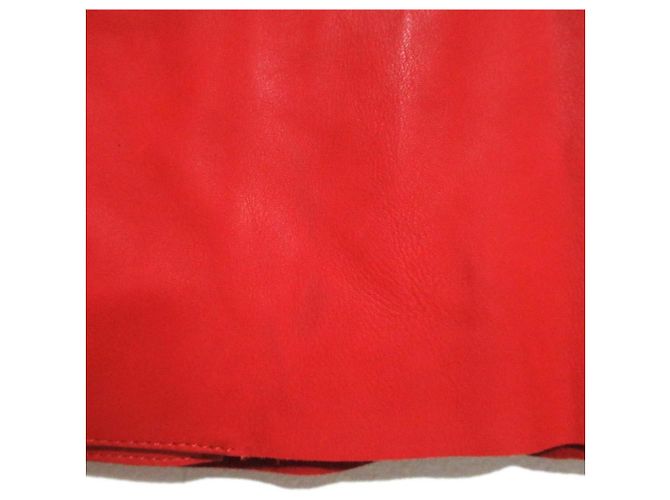 Falda de cuero GONNA Moncler Roja - vista 6