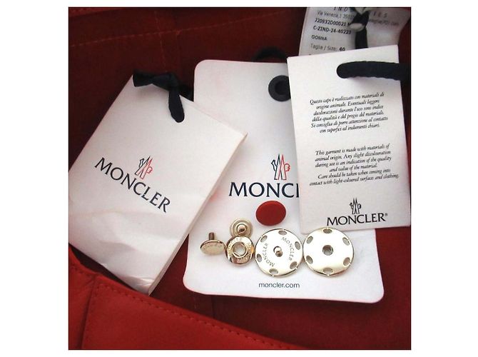 Falda de cuero GONNA Moncler Roja - vista 7