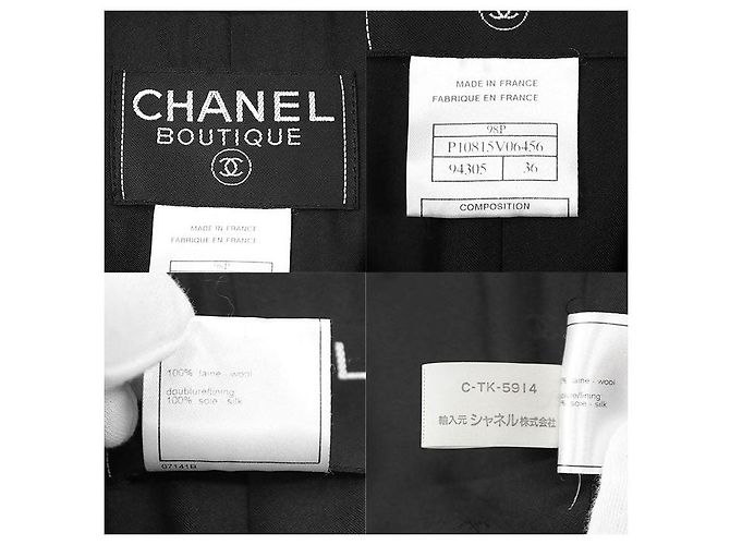 Timeless Chaqueta de lana entallada CHANEL BOUTIQUE Negro - vista 10