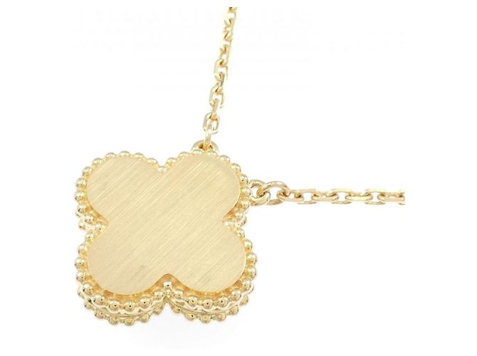 Collana Van Cleef & Arpels Vintage Alhambra 750 Oro Giallo e Diamante D'oro - vista 4