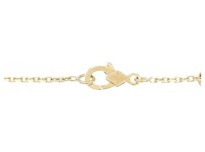 Collana Van Cleef & Arpels Vintage Alhambra 750 Oro Giallo e Diamante D'oro - vista 5