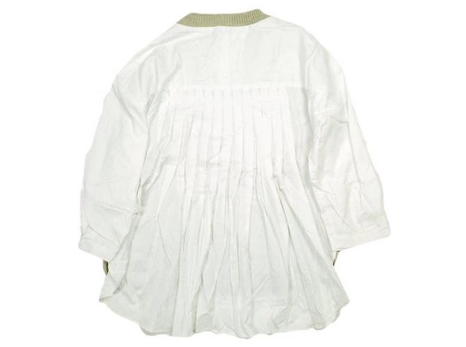 Autre Marque Top con unión de lana y algodón A AL2S143 Blanco Beige - vista 2