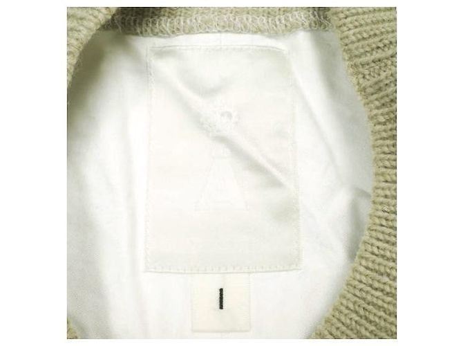 Autre Marque Top con unión de lana y algodón A AL2S143 Blanco Beige - vista 3