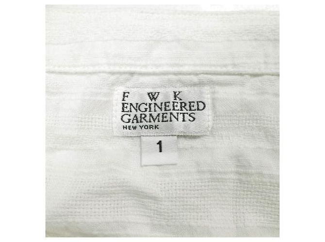 Autre Marque Ärmelloses FWK by ENGINEERED GARMENTS Oberteil aus Baumwollgaze Weiß - Ansicht 3