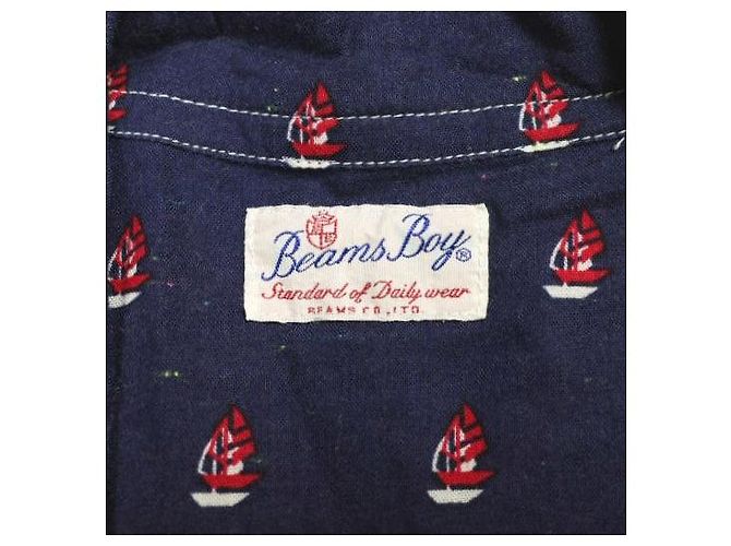 Autre Marque Vestido de algodón con estampado de Yacht BEAMS BOY Azul Azul marino - vista 3