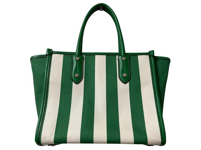 Borsa Tote 2way Ella Even Stripe Jacquard kate spade Bianco Verde Blu navy - vista 2