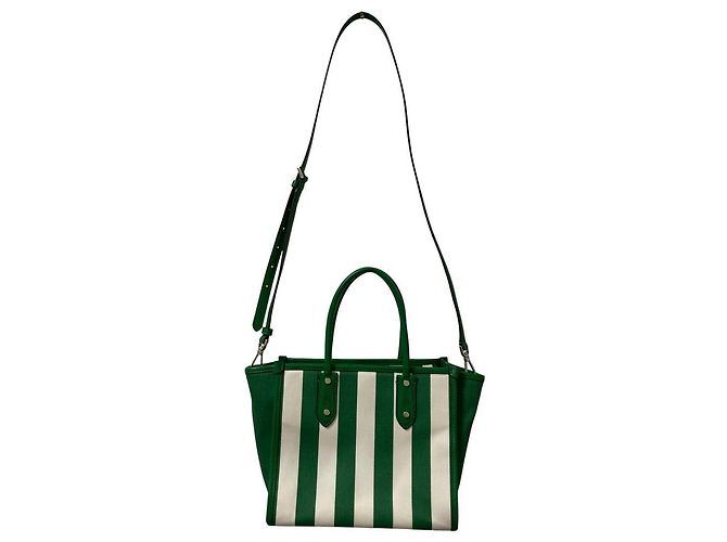 Borsa Tote 2way Ella Even Stripe Jacquard kate spade Bianco Verde Blu navy - vista 8