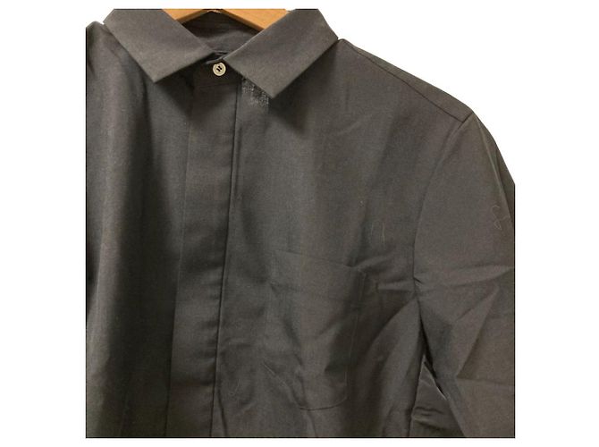 Camicia Sacai Suiting Mix Nero - vista 2
