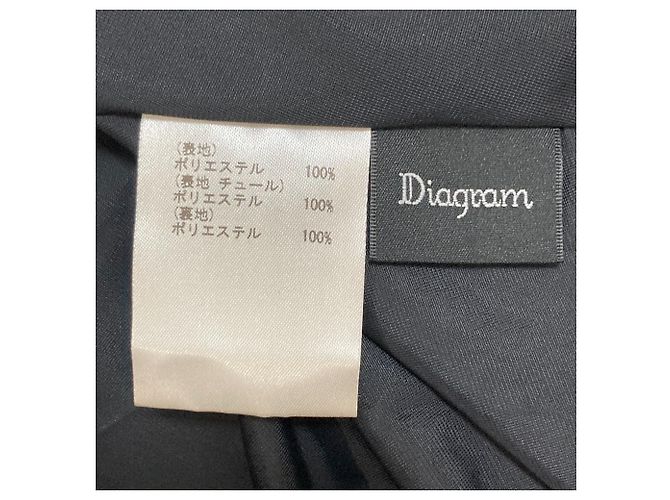 Autre Marque Vestido con pliegues Diagram Negro - vista 5