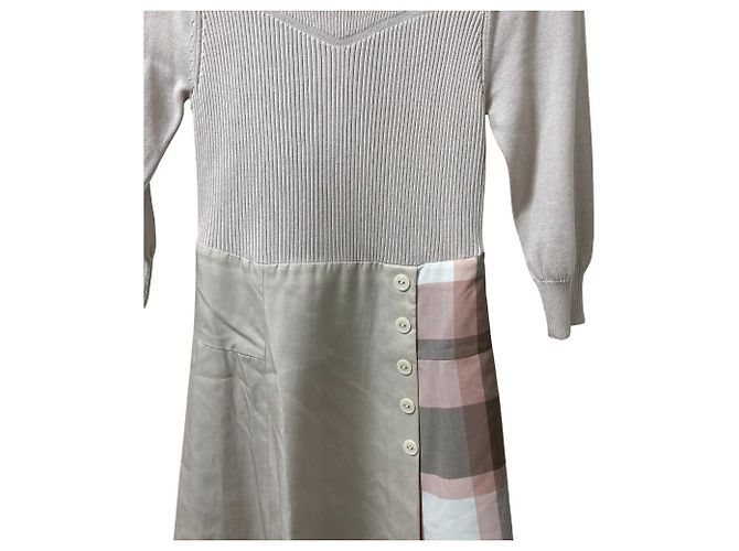 Autre Marque BLUE LABEL CRESTBRIDGE Softee Twill Strick-Kombi-Kleid Mehrfarben Beige - Ansicht 2