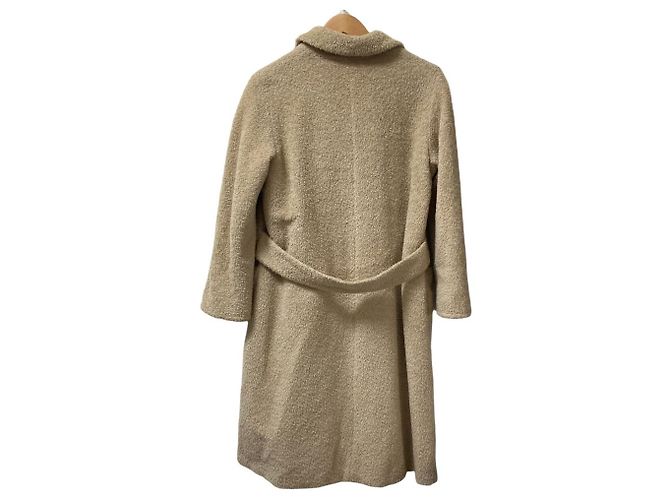 Abrigo largo cruzado de alpaca Max Mara Beige - vista 3