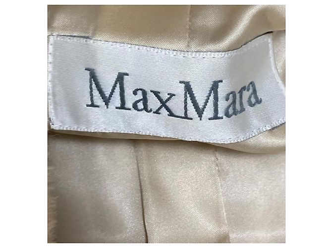 Abrigo largo cruzado de alpaca Max Mara Beige - vista 6