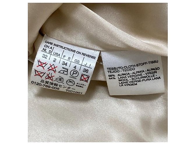 Abrigo largo cruzado de alpaca Max Mara Beige - vista 7