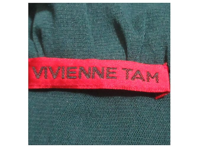 Autre Marque Strick-Mesh-Tunika VIVIENNE TAM Grün - Ansicht 8