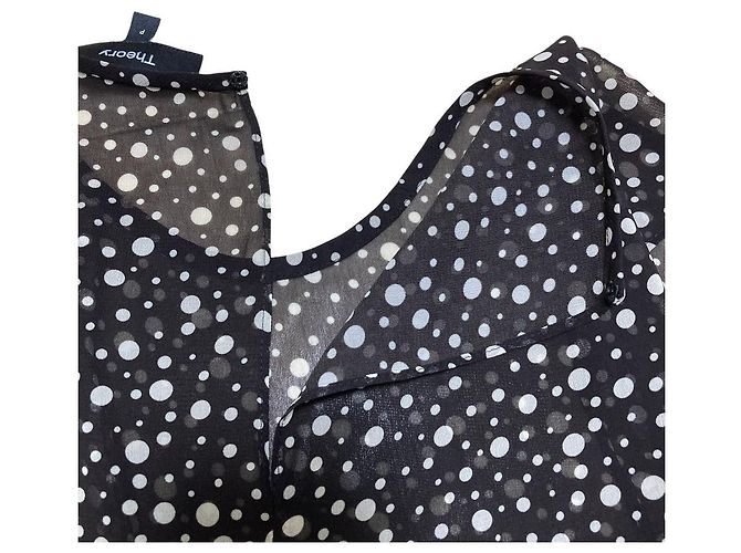 Camicetta senza maniche in chiffon stampato Theory CONTINUOUS SHELL Marrone - vista 4