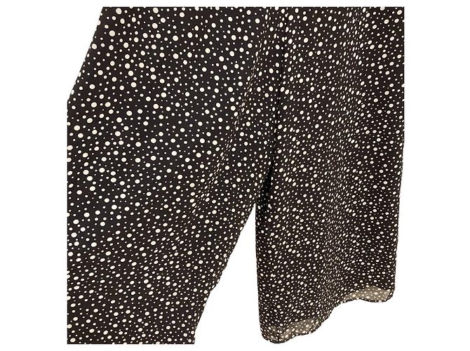 Calça larga fluida de chiffon estampado Theory B GZ Chiffon PULL ON Marrom - vista 4