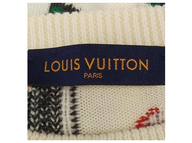 Louis Vuitton NBA Letter Crewneck Strickpullover Weiß Blau Grün Orange - Ansicht 5