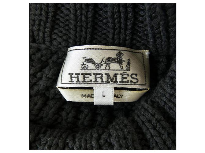 Hermès Hermes Wollstrick Grün Khaki - Ansicht 4