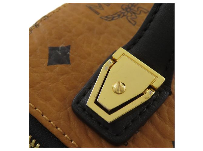 Borsa a mano MCM Logo marrone PVC - vista 10