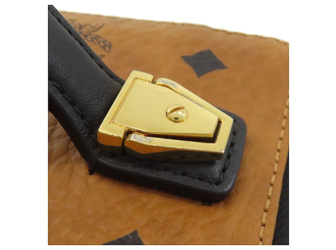 Borsa a mano MCM Logo marrone PVC - vista 11