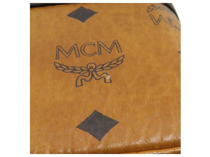 Borsa a mano MCM Logo marrone PVC - vista 12