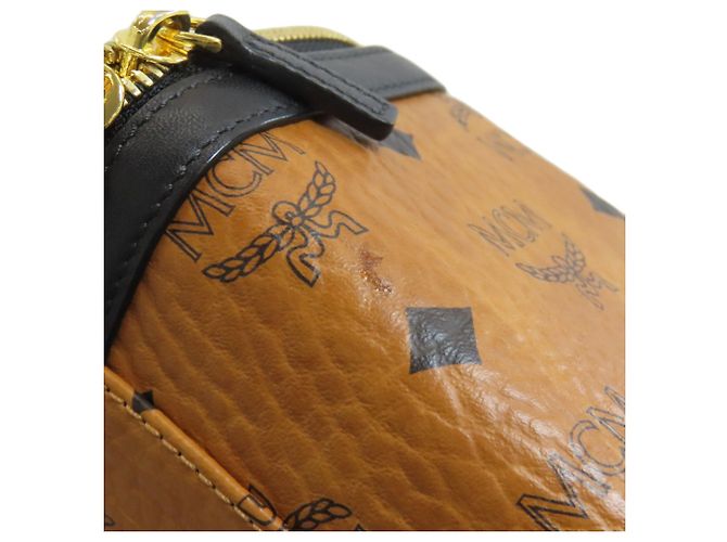 Borsa a mano MCM Logo marrone PVC - vista 13