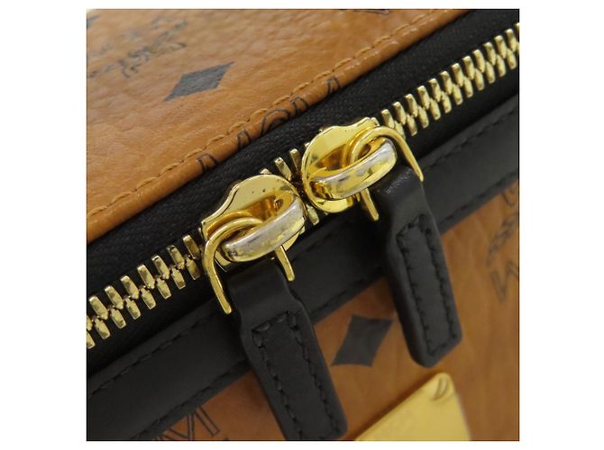 Borsa a mano MCM Logo marrone PVC - vista 15