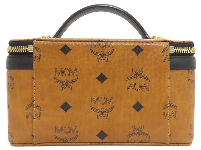 Borsa a mano MCM Logo marrone PVC - vista 2