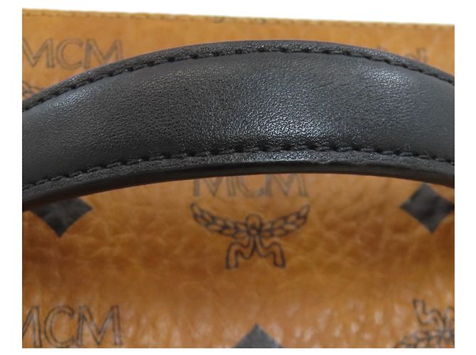 Borsa a mano MCM Logo marrone PVC - vista 22