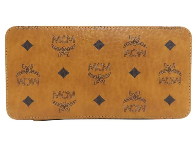 Borsa a mano MCM Logo marrone PVC - vista 4
