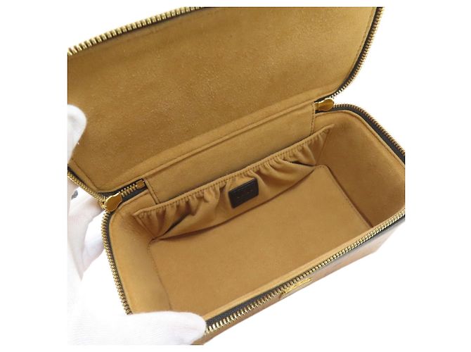 Borsa a mano MCM Logo marrone PVC - vista 5