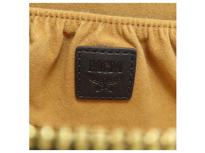 Borsa a mano MCM Logo marrone PVC - vista 6