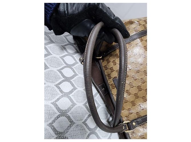 Gucci Borsa Tote GG Canvas Jolicoeur Marrone/Beige - vista 10