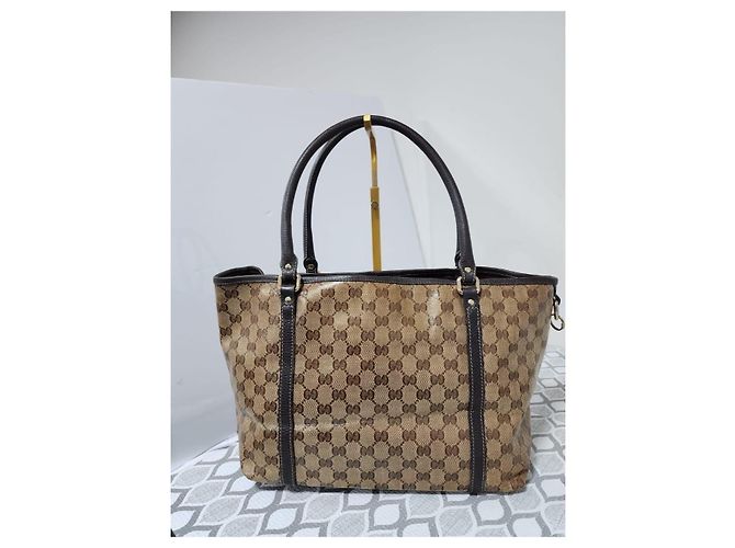 Gucci Borsa Tote GG Canvas Jolicoeur Marrone/Beige - vista 3
