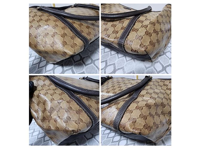 Gucci Borsa Tote GG Canvas Jolicoeur Marrone/Beige - vista 8