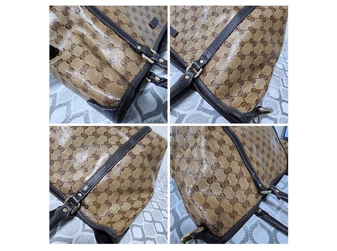 Gucci Borsa Tote GG Canvas Jolicoeur Marrone/Beige - vista 9