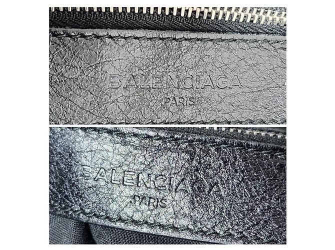 Balenciaga Motocross Classic Velo Borsa a Mano Nera Nero - vista 2