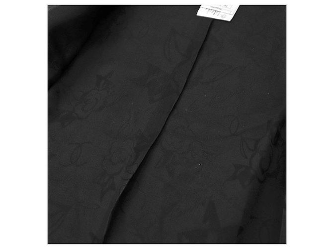 Timeless Chaqueta de cuadros 100% seda Chanel COCO Mark Charm Negro - vista 14